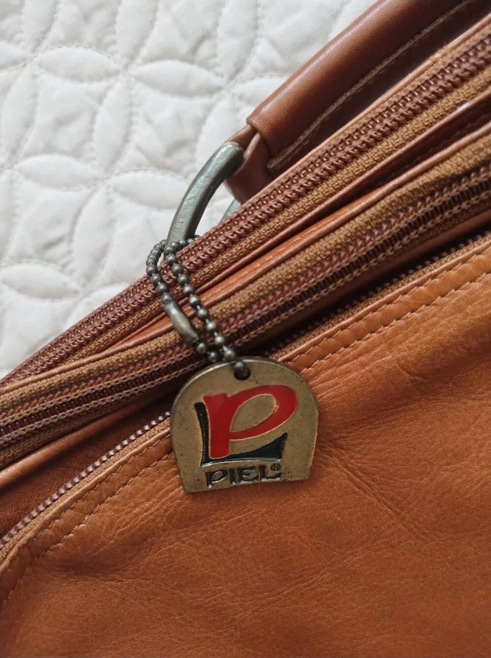 Piel Leather Vintage Colombian Duffel Travel Overnight Bag Weekender Early 90s